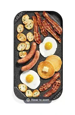 Starfrit The Rock 19.5" x 11" Reversible Grill and Griddle - Black