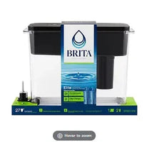 BRITA Elite filtered water dispenser with black pitcher and 2 filters