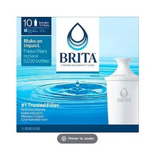 BRITA pour-through replacement filter pack, 10 count, boxed