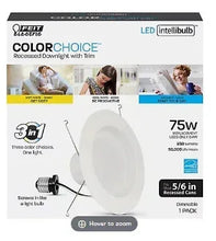 Color-selectable LED recessed downlight box, 5/6 in 3-in-1 Color Choice