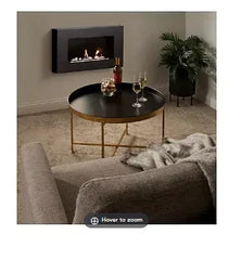 Kate and Laurel Celia Modern Round Coffee Table - Black and Gold