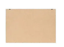 Framed canvas backboard for beach wall art, plain brown with hanging hardware