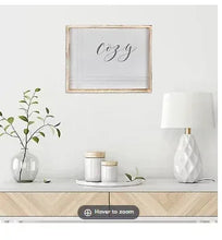 Cozy framed wall art with light gray background and cursive 'cozy' lettering