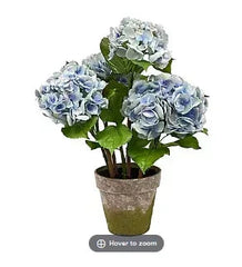 Winward Potted Hydrangea Decorative Artificial Plant - Light Blue
