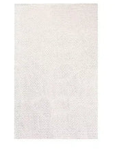 Ivory rug pad with speckled texture, rectangular shape