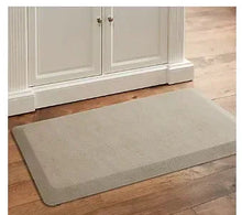 Rectangular textured kitchen mat with low-profile edges