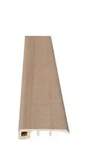 Wood threshold strip with light oak finish and beveled edge