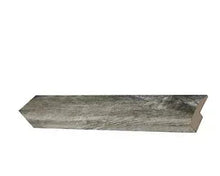 Rustic oak wood threshold strip in gray tone, with beveled ends