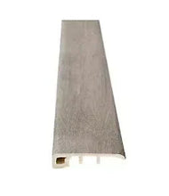 Oyster oak baby threshold trim piece, light beige wood with recessed channel