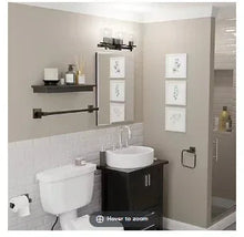 Black bathroom accessory set, wall-mounted multi-piece fixtures