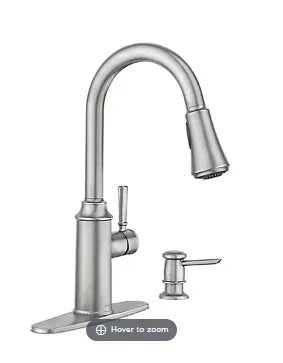 Moen Zabelle One-Handle Pulldown Kitchen Faucet with Soap Dispenser