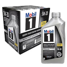 Mobil 1 5W-20 full synthetic motor oil bottle and multipack box, Triple Action