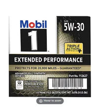 Synthetic motor oil bottle, 5W-30 Extended Performance with Triple Action