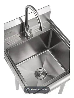 Trinity Stainless Steel Utility Sink, NSF, with Faucet