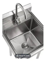 Trinity Stainless Steel Utility Sink, NSF, with Faucet