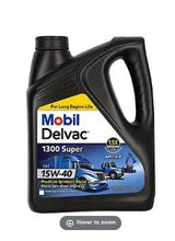 Mobil Delvac 1300 15W-40 diesel engine oil bottle, 1 gal