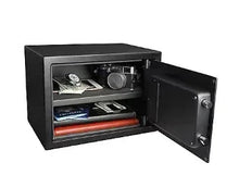 Fortress medium personal safe with open door showing interior compartments