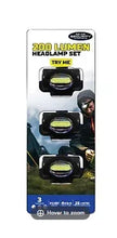 3-pack 200-lumen headlamp set with adjustable headband, for outdoor use
