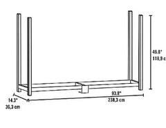 ShelterLogic 8' Ultra Duty Firewood Rack