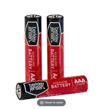 AAA alkaline batteries in black-red blister, Berkley Jensen brand