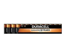 Duracell Coppertop C12 battery pack, 12-count, copper top and black labels