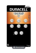 Duracell CR2032 3V lithium battery pack with eight coin cells