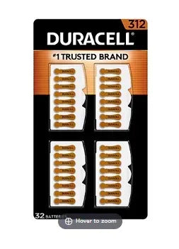 Duracell Hearing Aid 312 Battery, 32 ct.