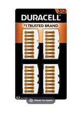 Duracell hearing aid battery pack, 32-pack with 312 batteries displayed