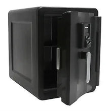 Black fireproof waterproof safe with side digital keypad and handle