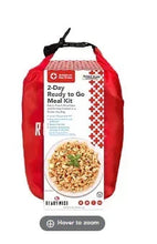Ready-to-go 2-day meal kit in red bag with American Red Cross label