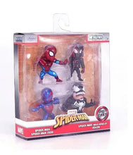 Metalfigs Spiderman and Venom 4-pack boxed with four mini figure poses
