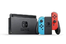 Nintendo Switch handheld console with Neon Blue and Neon Red Joy-Con controllers