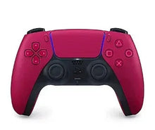 Cosmic Red DualSense wireless controller close-up, with triggers and black thumbsticks