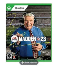 Madden NFL 23 Xbox One football video game case with Madden logo and coach portrait