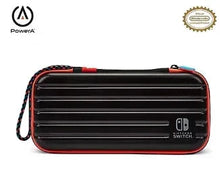 PowerA slim travel case, black with red trim and Switch logo on front