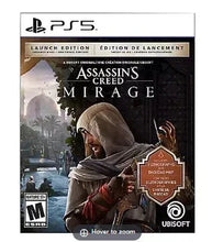 PS5 game case cover with hooded assassin and Mirage title