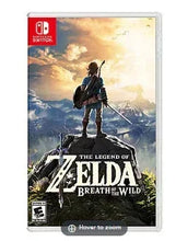 Nintendo Switch game case cover with Zelda logo and character holding a sword