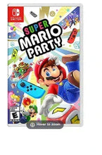 Nintendo Switch game case with Mario jumping and colorful party graphics