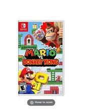 Nintendo Switch game case with Mario and Donkey Kong artwork, labeled Mario vs Donkey Kong