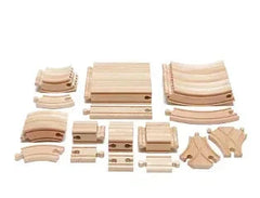 Maxim Enterprise 54-Pc. Hardwood Expansion Wooden Train Track Pack