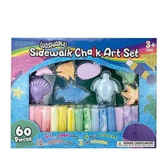 Juscreate Sidewalk Chalk Set, 60 Pc.
