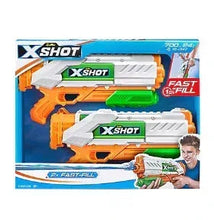 X-Shot water warfare Fast Fill blaster set, orange and green, 2-pack