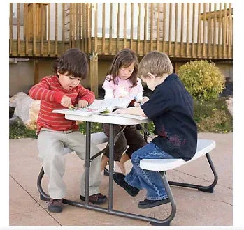 Lifetime Childrens Picnic Table - Almond/Glacier Blue