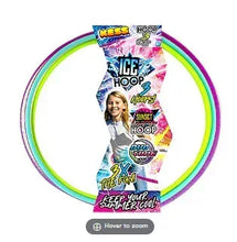 Colorful light-up hoop ring with multicolor LED trim