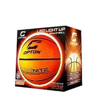 Cipton LED light-up basketball in box, orange ball graphic with illuminated ring