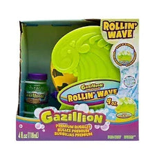 Gazillion Rollin' Wave bubble machine in box, green dome with purple base