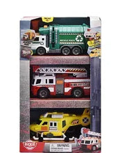 Green action team toy truck with gray wheels and ladder detail
