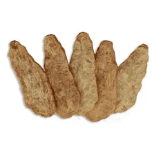 Chicken jerky dog treats, several brown strips