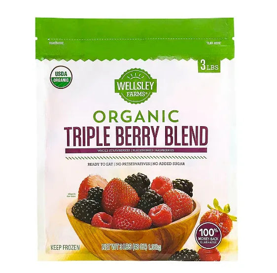 Wellsley Farms Organic Triple Berry Blend, 3 lbs. - USA MEGA SHOP