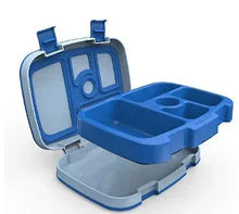 Bentgo Fresh kids lunch box set, open blue base with divided compartments and lid